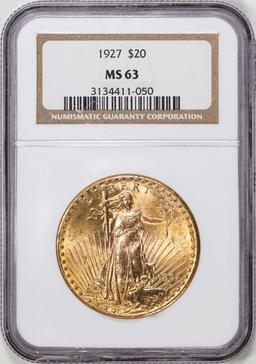 1927 $20 St. Gaudens Double Eagle Gold Coin NGC MS63