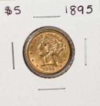 1895 $5 Liberty Head Half Eagle Gold Coin