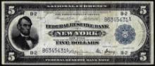 1918 $5 Federal Reserve Bank Note New York