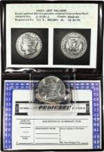1889 $1 Morgan Silver Dollar Coin in ANACS MS60 in Folder
