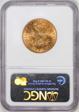 1893 $10 Liberty Head Eagle Gold Coin NGC MS61