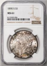 1890-S $1 Morgan Silver Dollar Coin NGC MS61