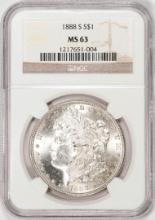 1888-S $1 Morgan Silver Dollar Coin NGC MS63
