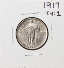1917 Type 1 Standing Liberty Quarter Coin