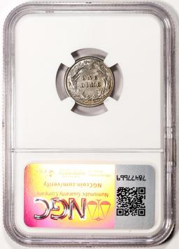 1916-S Barber Dime Coin NGC MS62 Amazing Toning