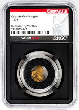 Lot of Colorado Gold Nuggets 1.50 Grams Total Weight NGC Vaultbox Unvaulted