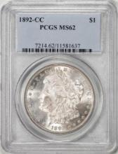 1892-CC $1 Morgan Silver Dollar Coin PCGS MS62