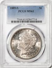 1885-S $1 Morgan Silver Dollar Coin PCGS MS61