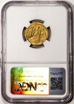 Byzantine Empire 527-565 AD Justinian I AV Solidus Ancient Gold Coin NGC Ch VF