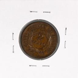 1865 Two Cent Piece Coin