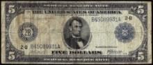 1914 $5 Federal Reserve Bank Note New York