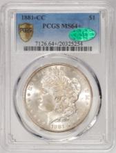 1881-CC $1 Morgan Silver Dollar Coin PCGS MS64+ CAC