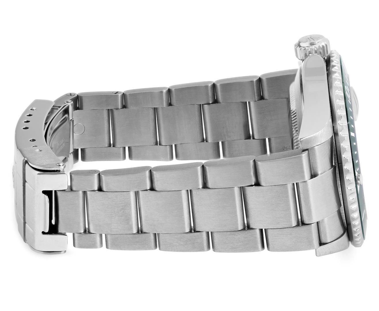 Rolex Mens Stainless Steel Submariner Wristwatch With Rolex Box