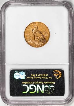 1909-D $5 Indian Head Half Eagle Gold Coin NGC MS63