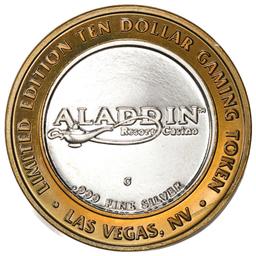 .999 Fine Silver Aladdin Resort & Casino Las Vegas $10 Limited Edition Gaming Token