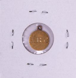 Love Token Type 1 Liberty Head Gold Dollar Coin in Bezel