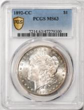 1892-CC $1 Morgan Silver Dollar Coin PCGS MS63