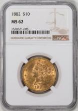 1882 $10 Liberty Head Eagle Gold Coin NGC MS62
