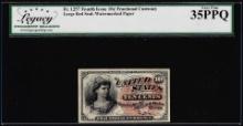 1863 Fourth Issue Ten Cents Fractional Currency Note Fr.1257 Legacy Very Fine 35PPQ