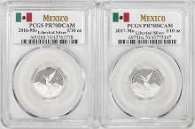 Lot of 2016-2017-Mo Mexico Proof 1/10 oz Silver Libertad Coins PCGS PR70DCAM