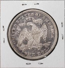 1871 $1 Seated Liberty Silver Dollar Coin