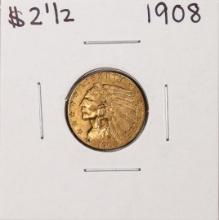 1908 $2 1/2 Indian Head Quarter Eagle Gold Coin
