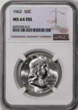1962 Franklin Half Dollar Coin NGC MS64FBL