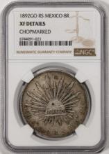 1892GO RS Mexico 8 Reales Silver Coin NGC XF Details Chopmarked