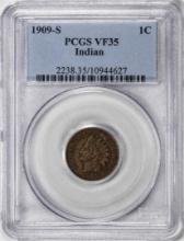 1909-S Indian Head Cent Coin PCGS VF35