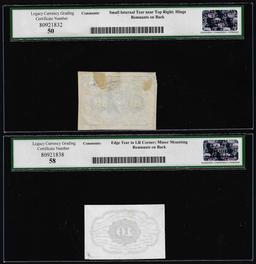 (2) Specimen 1st Issue 10 Cent Fractional Notes Fr.1243sp Legacy About New 50/58