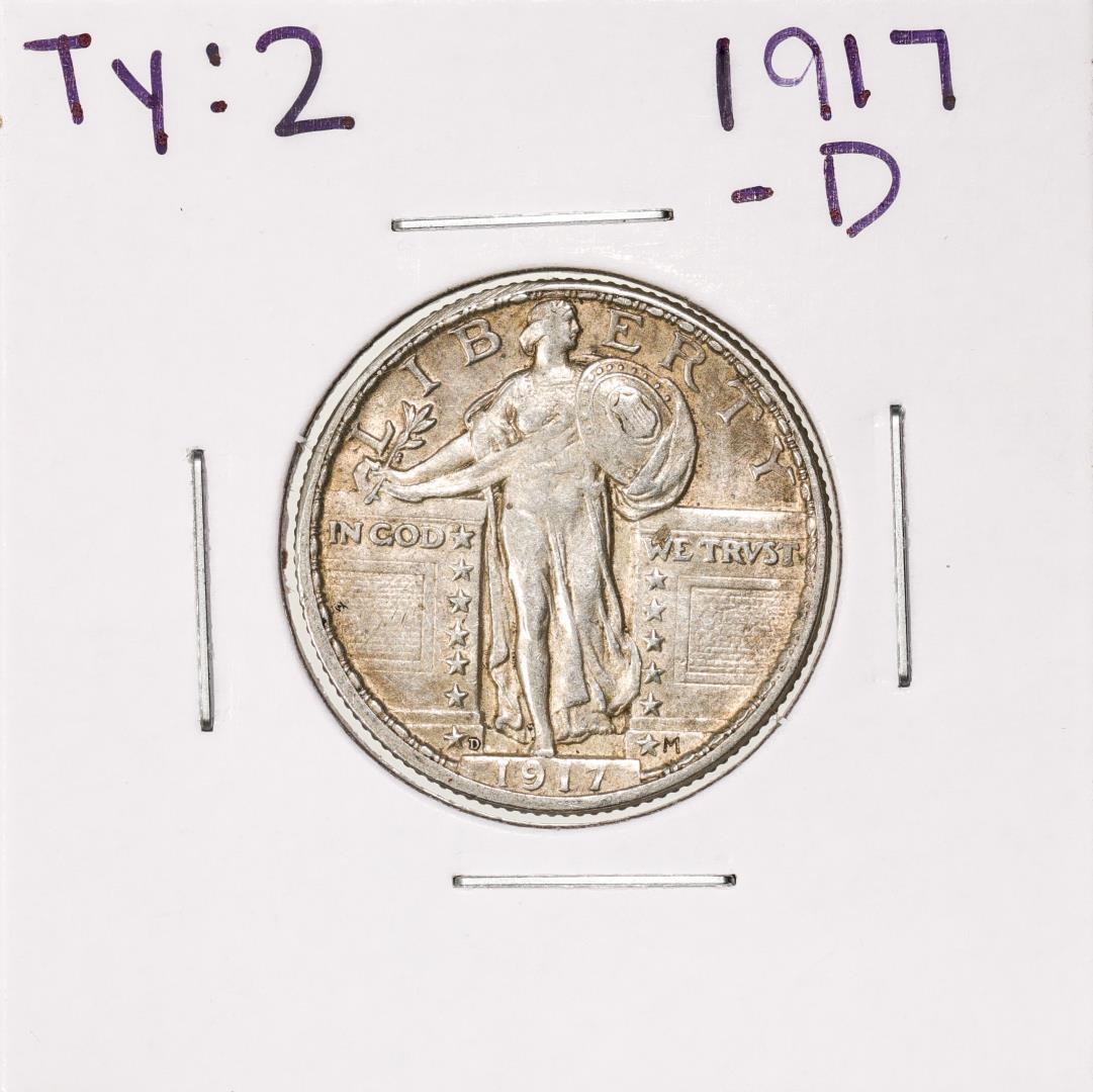 1917-D Type 2 Standing Liberty Quarter Coin