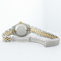 Rolex Ladies Two Tone Champagne Roman Diamond Date Wristwatch