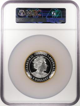 2023P Australia $8 Wedge-Tailed Eagle HR 5 oz Silver Gilt Coin NGC PF70 UC FDOI