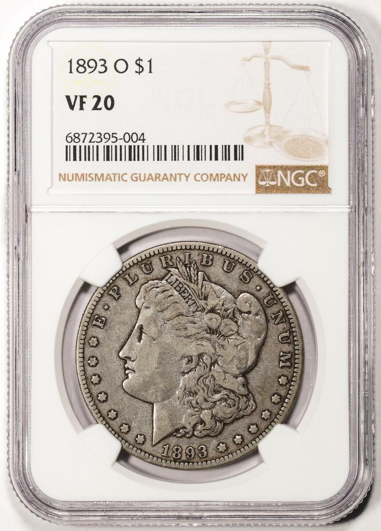 1893-O $1 Morgan Silver Dollar Coin NGC VF20