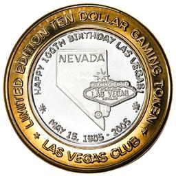 .999 Fine Silver Las Vegas Club Las Vegas, NV $10 Limited Edition Gaming Token