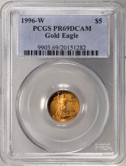 1996-W $5 Proof American Gold Eagle Coin PCGS PR69DCAM