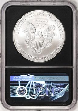 2020 $1 American Silver Eagle Coin NGC MS70 First Day of Issue Mercanti Signature