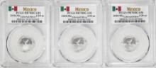 Lot of (3) 2018-Mo Mexico Proof 1/20 oz Silver Libertad Coins PCGS PR70DCAM