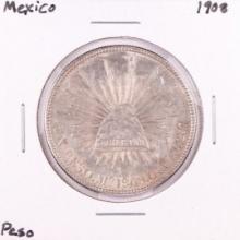 1908 Mexico Un Peso Silver Coin