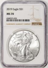 2019 $1 American Silver Eagle Coin NGC MS70