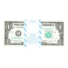 Pack of (100) Consecutive 2017 $1 Federal Reserve Star Notes Dallas