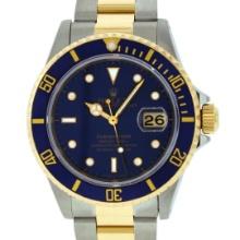 Rolex Mens Two Tone Submariner Wristwatch