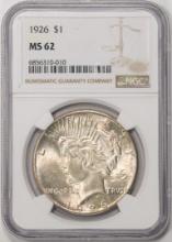 1926 $1 Peace Silver Dollar Coin NGC MS62