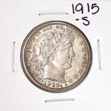 1915-S Barber Half Dollar Coin