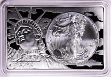 2020 $1 American Silver Eagle Coin & 2oz Silver Bar Set