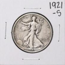 1921-S Walking Liberty Half Dollar Coin