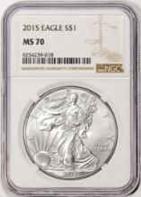 2015 $1 American Silver Eagle Coin NGC MS70