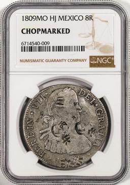 1809MO HJ Mexico 8 Reales Silver Coin NGC Chopmarked