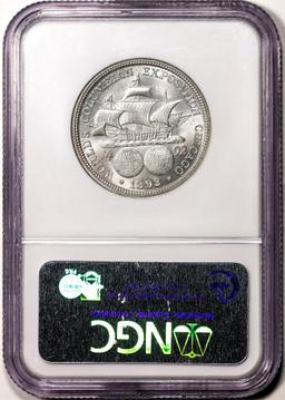 1892 Columbian Commemorative Half Dollar Coin NGC MS65 Blast White!