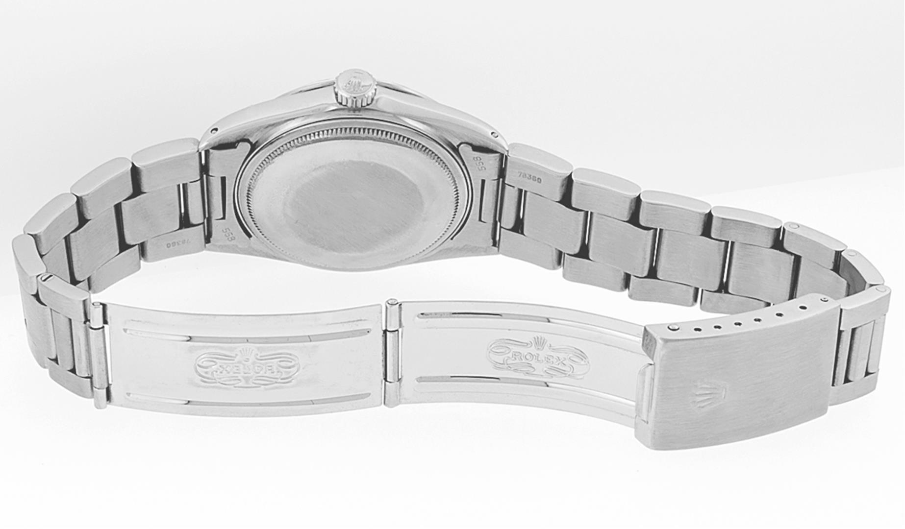 Rolex Men's Stainless Steel Silver Roman Datejust Wristwatch